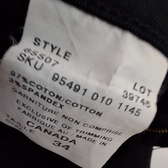 Chateauworks Flare Low Rise Womens Trousers Jeans Style Deep Black Size 34 (Size - Picture 14 of 16